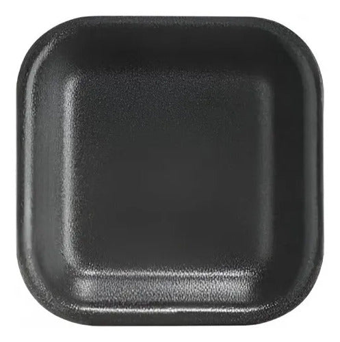 Bandeja Desechable Icopor Negro 13x13cm #1 X 50 Unidades Negro