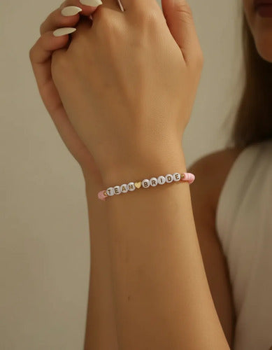 Pulsera Manillas Despedida De Soltera/damas De Honor X12pcs Rosa 6 Cm