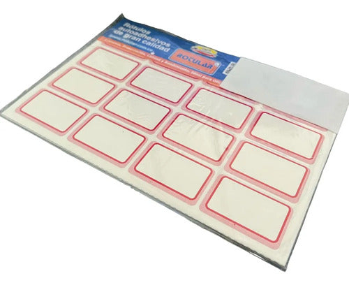 Rotulo Autoadhesivo Rojo 39x29mm X 128 Pcs - Ref. 39-29