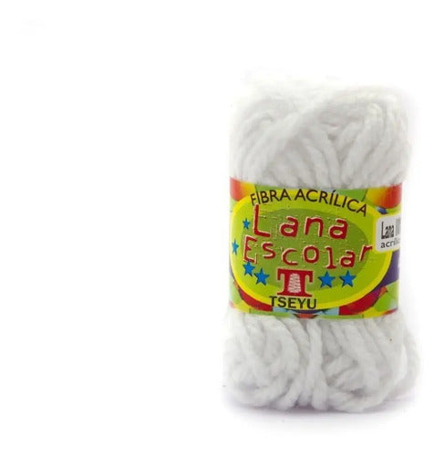 Lana Escolar Acrílica Blanca 16 Gr - 2 Unidades Blanco