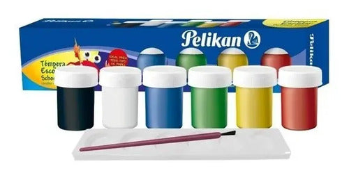 Temperas Escolar X 6 Colores Pelikan X 3 Cajas