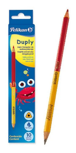 Lapiz Duply Negro/rojo X 10