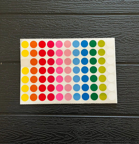 Rotulo Adhesivo Redondo Multicolor 1.3cm X 308 Pcs Multicolor Colores