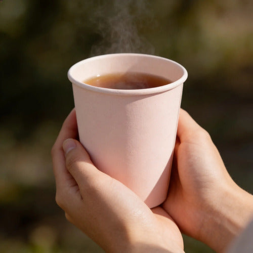 Vaso Ecológico De Caña 21 Oz Paquete X 50 Unidades Caqui Caña