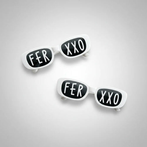 Gafas Personalizadas Ferxxo O Blessed X 10 Unidades Blanco Ferxxo