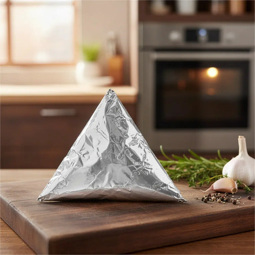 Bolsa Desechable Triangular De Aluminio Pizza X 100 Unidades