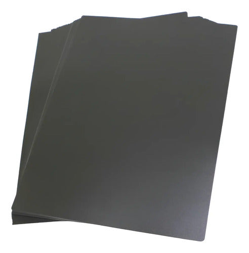 Tapa Caratula Encuadernación Policover Negro Carta X50pcs Negro