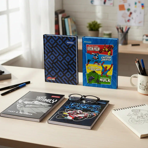 Cuaderno Cosido 7 Materias Pequeño Hombre Pasta Dura Hombre