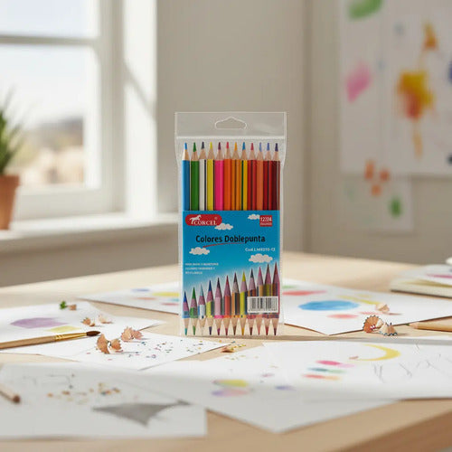 Colores Doble Punta X 12 Unidades (24 Colores) Top Line