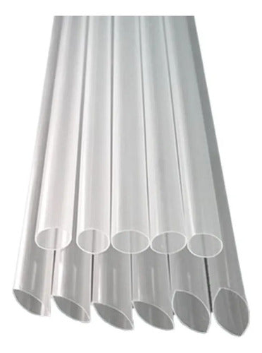 Pitillo Transparente Jumbo 10mm - 20cm X 250 Unidades Transparente