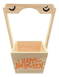Caja Canasta Madera Halloween 13x13x25cm Madera 13x13x25 Cm