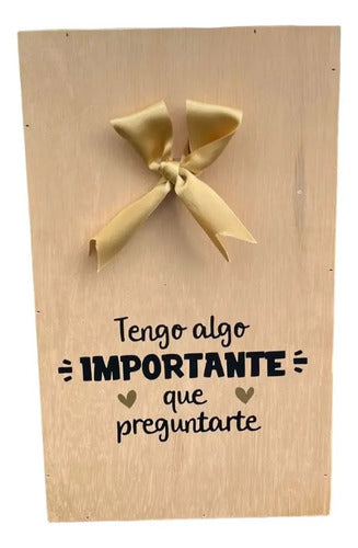 Caja De Madera Para Regalo Padrinos Medida 35x21x14cm