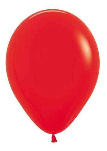 Globo Bomba Metalizado Color Rojo R12 X 50 Und