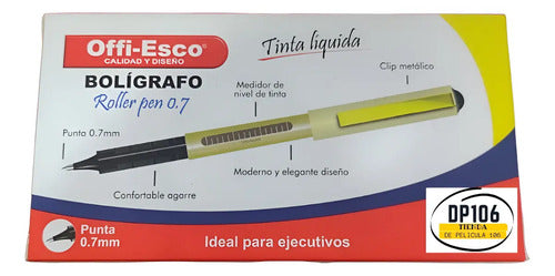 Boligrafo Gel Roller Pen X 12 Negro
