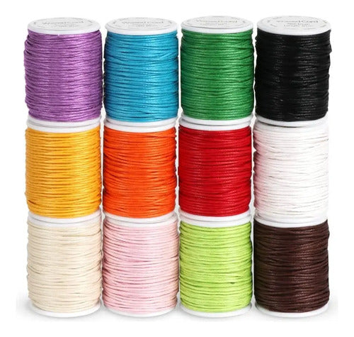Cordón Encerado 2mm X 90 Metros - 6 Unidades Surtido
