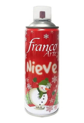 Nieve Artificial Espuma Spray Decoración Franco Arte 300ml Blanco