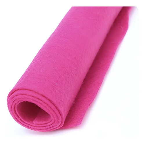 Tela De Fieltro Fucsia 100 X 70 Cm Fucsia