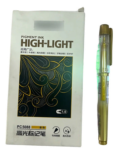Bolígrafo Gel Dorado X 12 Pcs Dorado Oscuro Dorado
