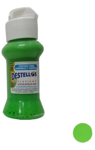 Pintura Cerámica Y Madera Destellos Color A Elección X12 Und