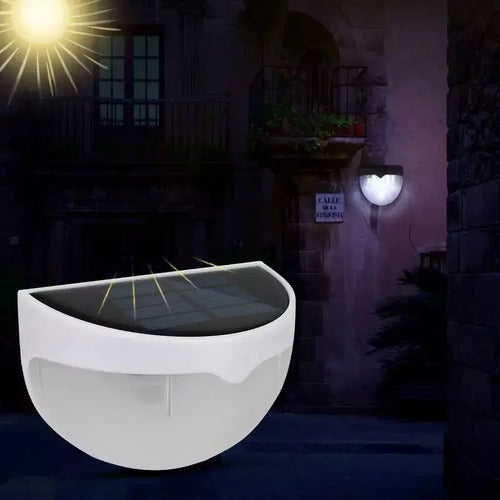 Lampara Led Solar Ip55 Para Jardín Blanco