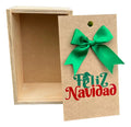 Caja Tapa Corrediza Madera Regalo Navidad 25x15x9.5 Cm Madera