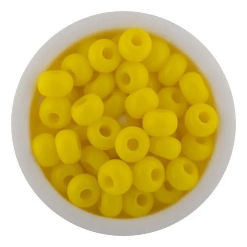 Chaquiras Pepas Bisutería Color Amarillo 8.8mm -1.000und