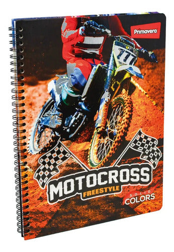Cuaderno Grande Argollado Rayado Pasta Dura 80h X 6 Unidades