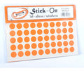 Rotulo Adhesivo Redondo Naranja 1.3cm X 308pcs  X 3 Unidades Naranja