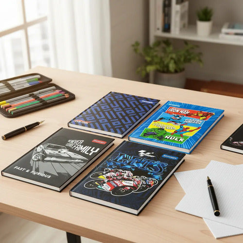 Cuaderno 5 Materias Pequeño Hombre 150 Hjs Pasta Dura Cocido Masculino