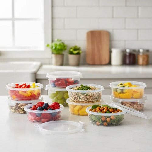 Contenedores Deli Pro-to-go Con Tapa 6 Oz X 25 Unidades Transparente