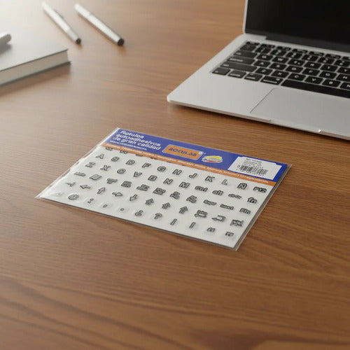 Rotulo Adhesivo Trasnparente Teclado X 154 Piezas Transparente Teclado