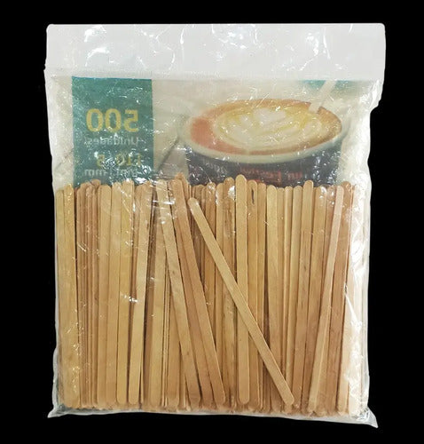 Mezclador Madera Plano 11cm X 500 Unidades Madera