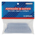 Portaguia Plástica Para Folder/carpeta X 10 Unidades Transparente