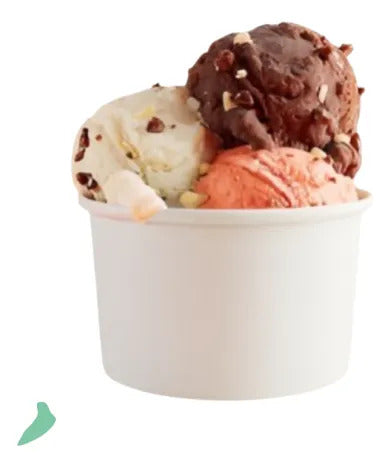 Vaso Desechable Carton Helado 6oz X 50 Unidades Blanco