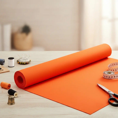 Tela De Fieltro Naranja 100 X 70 Cm Naranja
