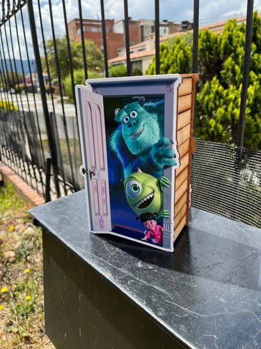 Caja Madera Monster Inc 20x15x8cm Azul Acero Monster Inc