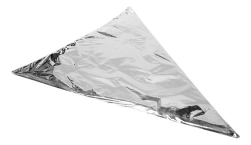 Bolsa Desechable Triangular De Aluminio Pizza X 100 Unidades