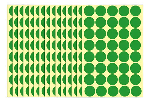 Rotulo Adhesivo Redondo Verde 1.3 Cm X 308 Pcs Verde