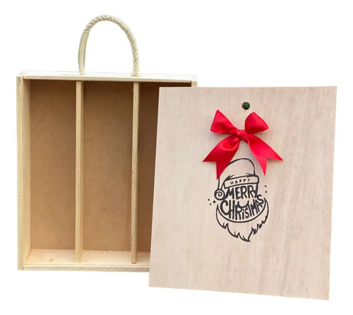 Caja Madera Tapa Corrediza Para Ancheta Navidad 34x30x11cm Madera