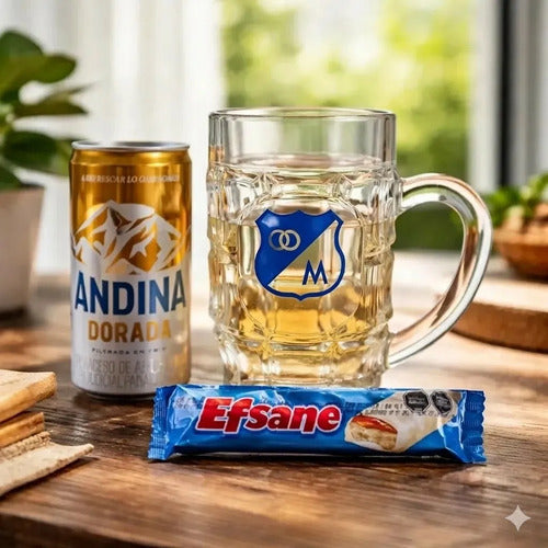Ancheta Regalo Vaso Cervecero Millonarios