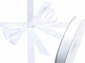 Cinta Blanco Raso Tela Satín Moños 50 Mts X 1.2 Cm  Blanco