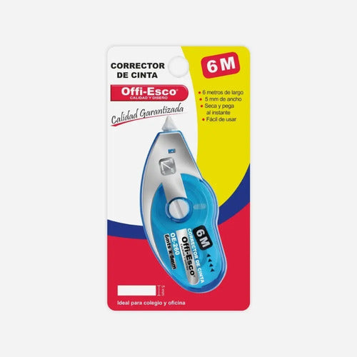 Corrector Cinta 6 Mts X 5 Mm Offi-esco - 3 Unidades