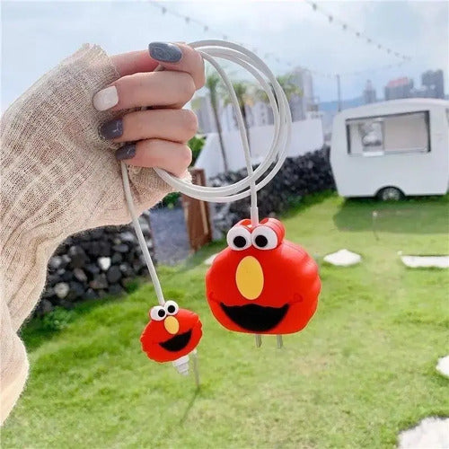 Protector Para Cable Elmo iPhone 11 Pro, 12 Y 13 Rojo