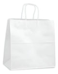 Bolsa Papel Blanco Con Manija 90gr 33x33x17cm - 12 Pcs Blanco Manija