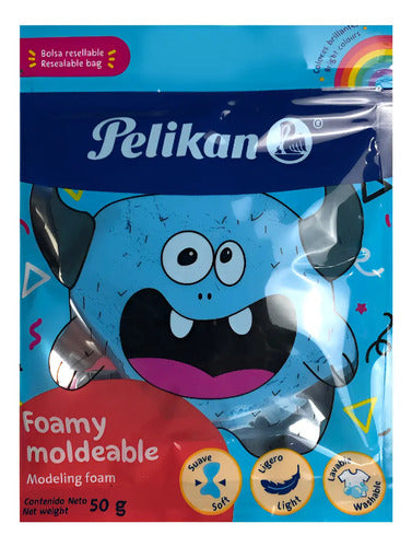 Foamy Moldeable Lavable Pelikan 50gr Color Azul Claro Azul Claro