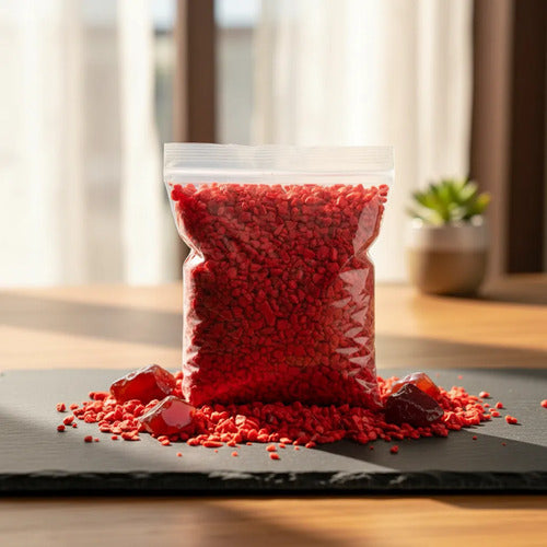 Piedra Artificial Para Manualidades Escolar 470gr Rojo
