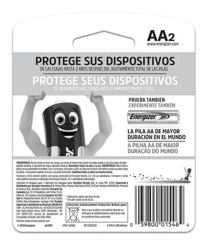 Pilas Energizer Max Alcalina Aa De 2 Unidades