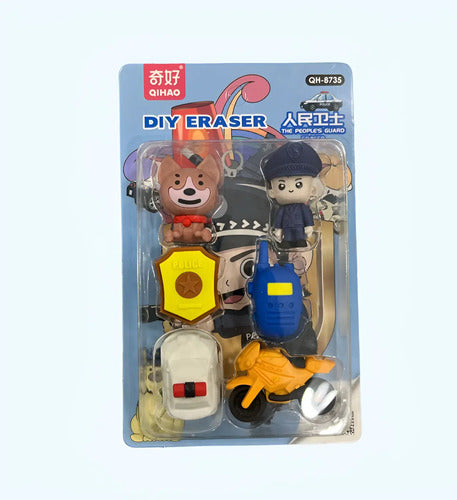 Set Goma Borradores Niño Figuras X 6 Piezas Niño