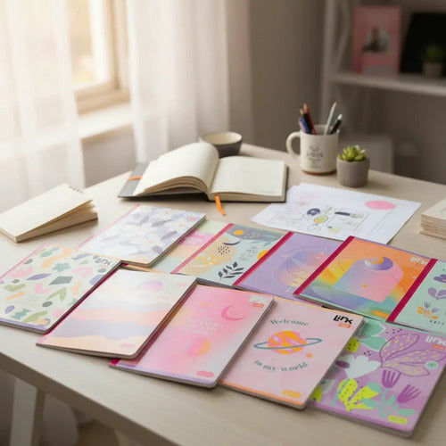 Cuaderno Stickers Cosido Ferrocarril 50 Hjs X 6 Unidades