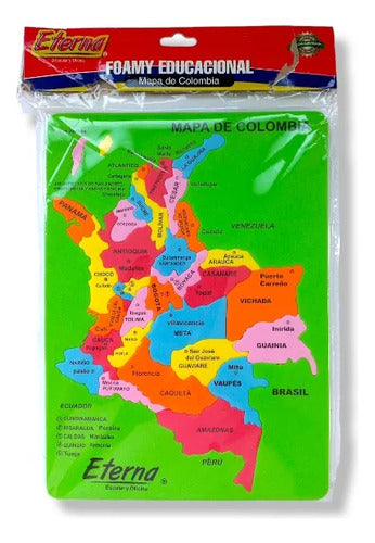Mapa De Colombia Educativo Foamy Rompecabezas